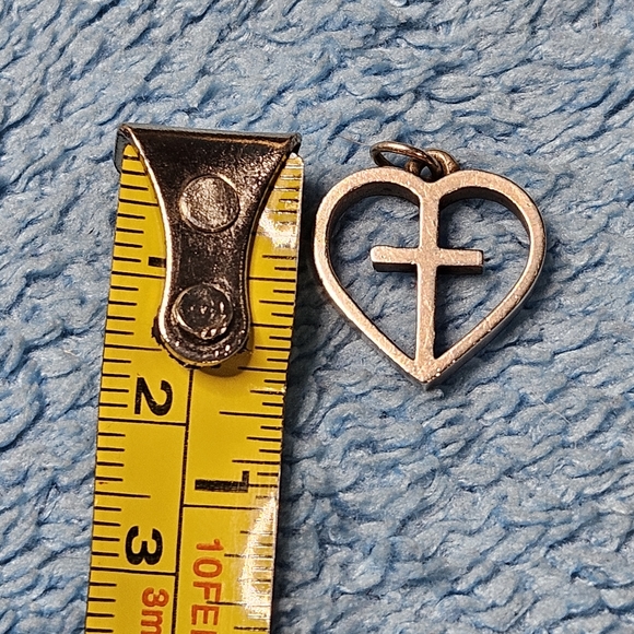 James Avery Sterling Silver Heart Cross Pendant Charm Retired Eternity Forever - Picture 11 of 11